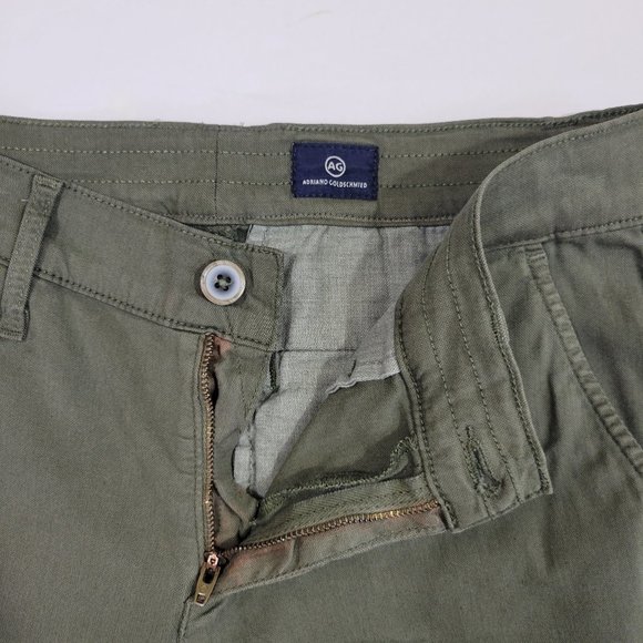 AG Wyatt Utilitarian Slouchy Skinny Cargo Pant in Army Olive Green - Picture 8 of 9